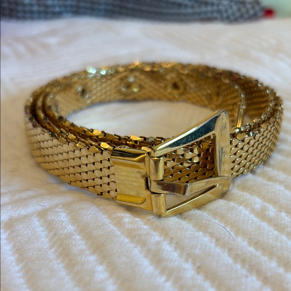 Elegant Gold Metal Belt